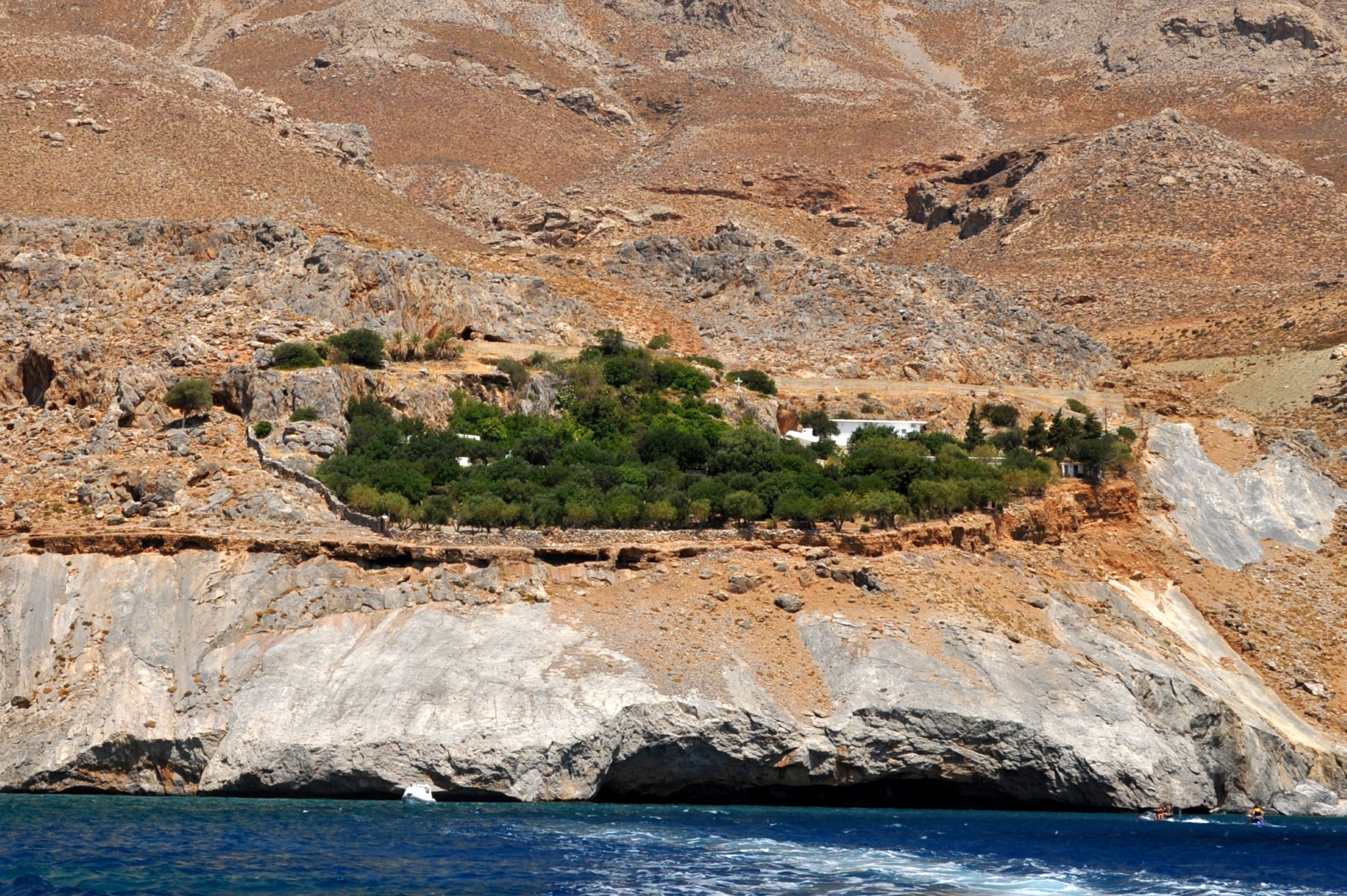 Agios Nikitas monastery from the sea