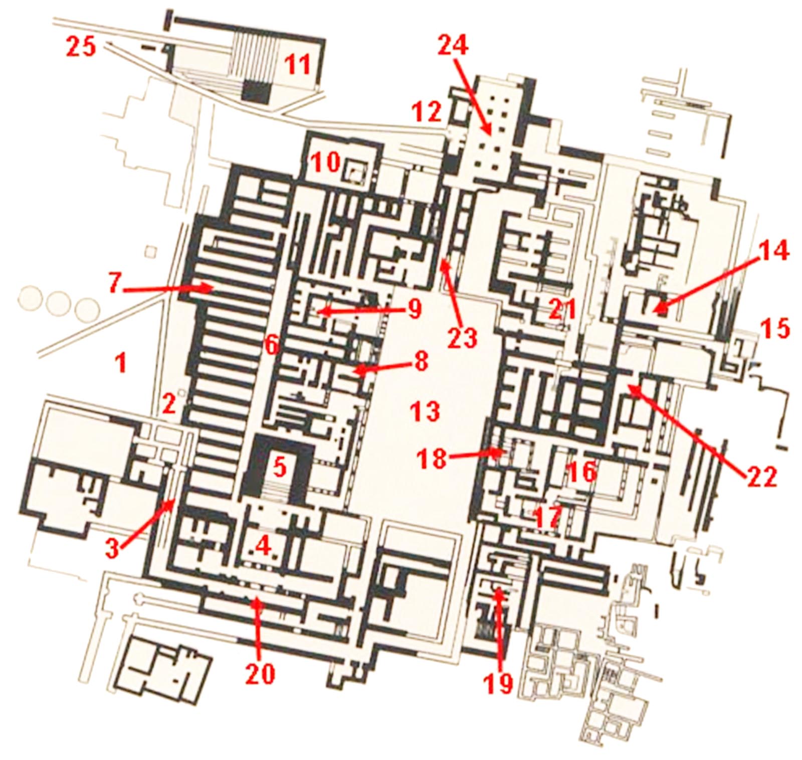 Map of Knossos Palace