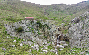 Agia Kiriaki waterfalls at Amourgella